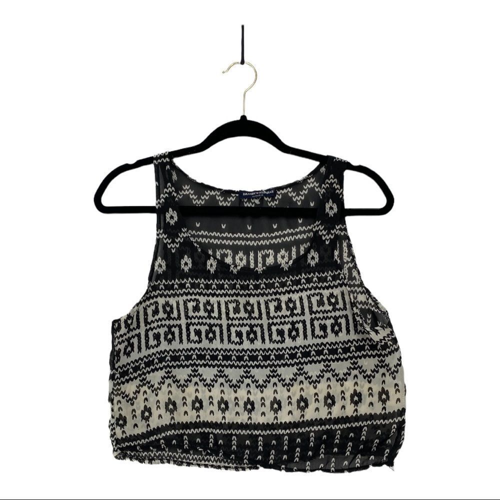 Brandy Melville OSFA Tribal Chiffon Crop Top